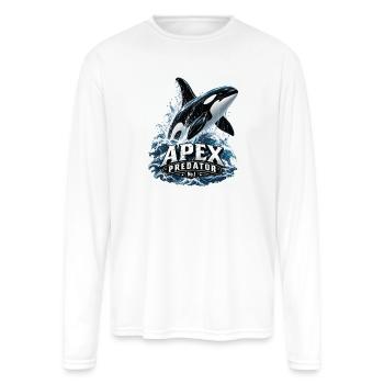 Apex Orca Splash Killer Whale 3D - Men's Moisture Wicking Performance Long Sleeve T-Shirt - white - Front