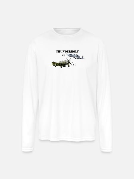 Thunderbolts - Men's Moisture Wicking Performance Long Sleeve T-Shirt - white