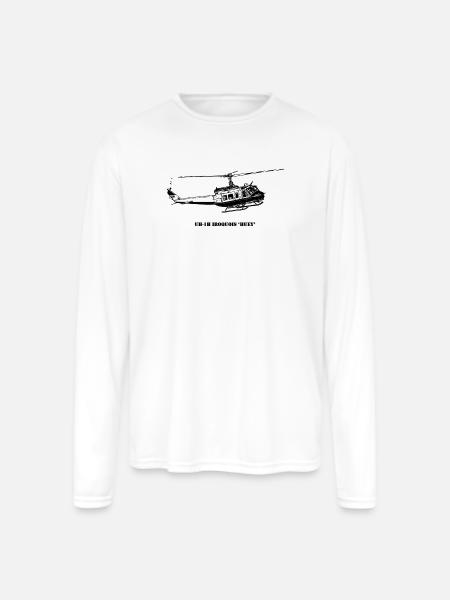 Please upload design image - Men's Moisture Wicking Performance Long Sleeve T-Shirt - white