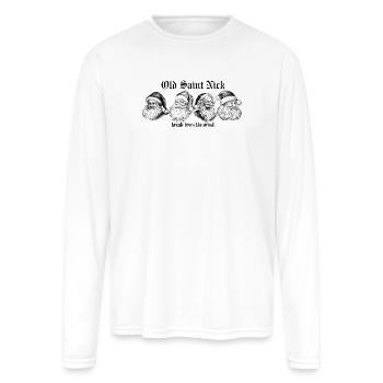 Old Saint Nick - Men's Moisture Wicking Performance Long Sleeve T-Shirt - white - Front