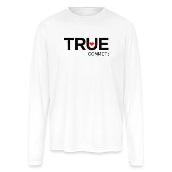 Software Engineer True Commit - Men's Moisture Wicking Performance Long Sleeve T-Shirt - white - Front