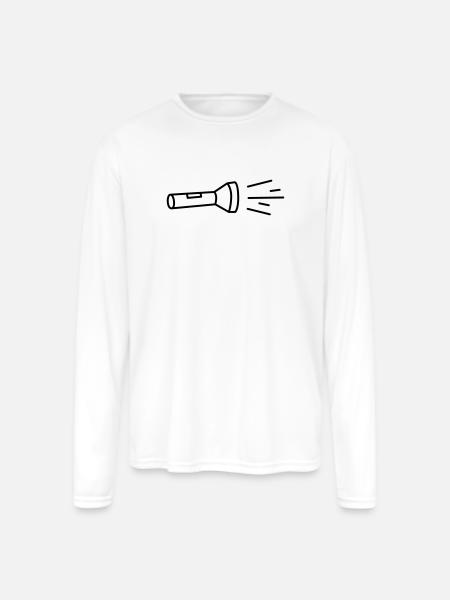 flashlight - Men's Moisture Wicking Performance Long Sleeve T-Shirt - white