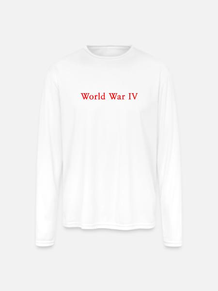 WORLD WAR 4 - Men's Moisture Wicking Performance Long Sleeve T-Shirt - white