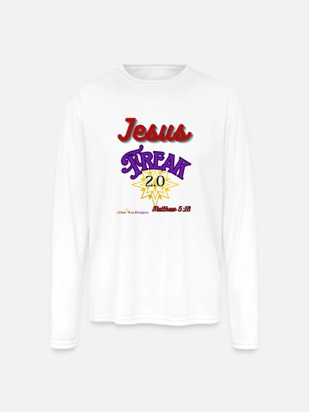 Jesus Freak 2 0 - Men's Moisture Wicking Performance Long Sleeve T-Shirt - white
