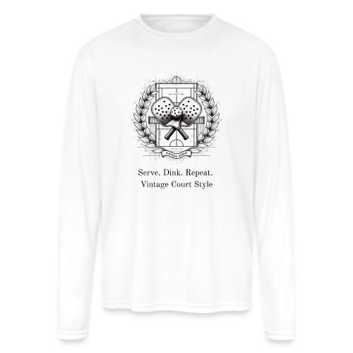 Vintage Pickleball T-Shirt, Mug, & Poster - Men's Moisture Wicking Performance Long Sleeve T-Shirt