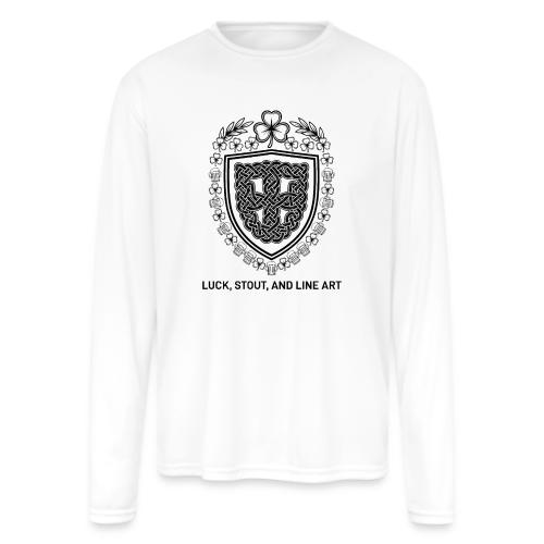 Celtic Knot T-Shirt, Symmetrical Shield - Men's Moisture Wicking Performance Long Sleeve T-Shirt