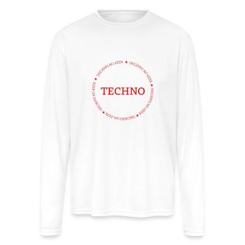 Keep on dancing Techno Active - Men's Moisture Wicking Performance Long Sleeve T-Shirt - white - Front