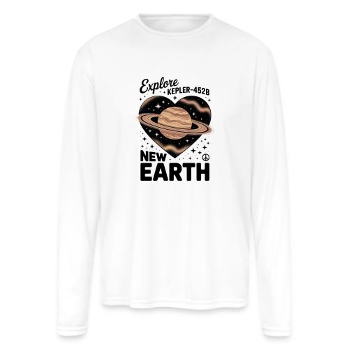 Explore Kepler-452b – New Earth Adventure - Men's Moisture Wicking Performance Long Sleeve T-Shirt