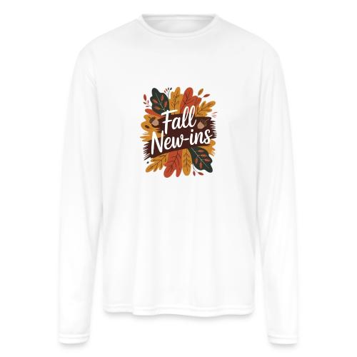 Fall New-Ins Autumn Leaves Acorn Seasonal Outfit - Men's Moisture Wicking Performance Long Sleeve T-Shirt