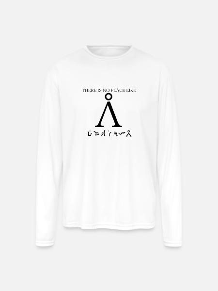 Stargate SG1 - There Is No Place Like Earth - Men's Moisture Wicking Performance Long Sleeve T-Shirt - white