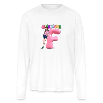 Nick Name F - Men's Moisture Wicking Performance Long Sleeve T-Shirt - white - Front