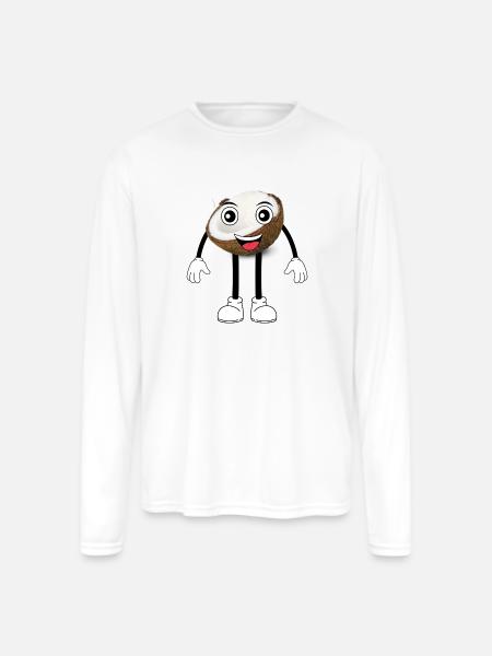 Coconut - Men's Moisture Wicking Performance Long Sleeve T-Shirt - white