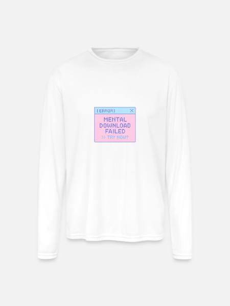 Pastel Glitch Error Window - Men's Moisture Wicking Performance Long Sleeve T-Shirt - white