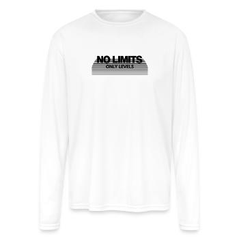 No Limits Only Levels - Men's Moisture Wicking Performance Long Sleeve T-Shirt - white - Front