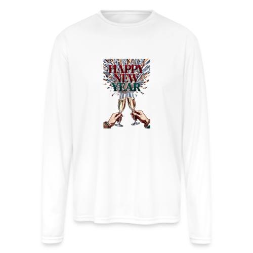 Toasting Hands T-Shirt Confetti Shower Premium - Men's Moisture Wicking Performance Long Sleeve T-Shirt