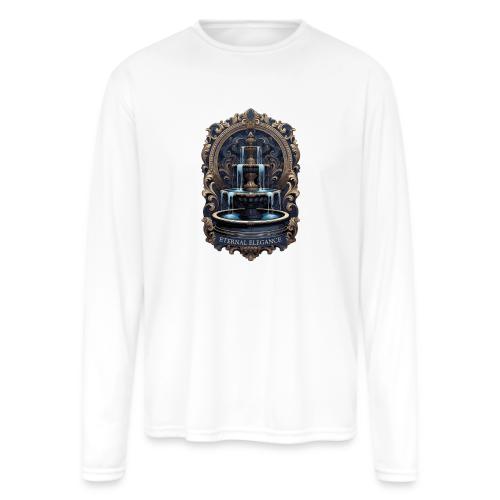 Gilded Baroque Fountain T-Shirt - Men's Moisture Wicking Performance Long Sleeve T-Shirt