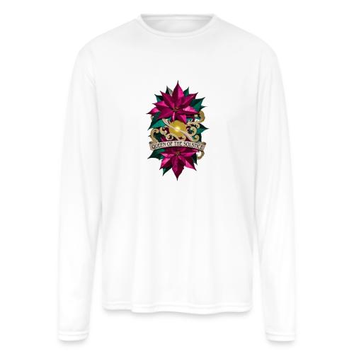 Queen of the Solstice Poinsettia T-Shirt - Men's Moisture Wicking Performance Long Sleeve T-Shirt
