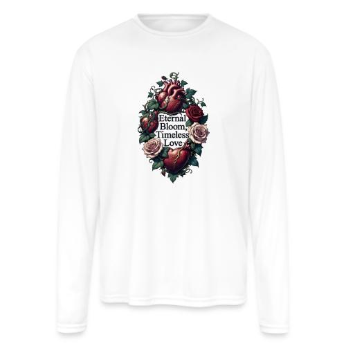 Eternal Bloom Timeless Love Entwined Hearts T-Shir - Men's Moisture Wicking Performance Long Sleeve T-Shirt