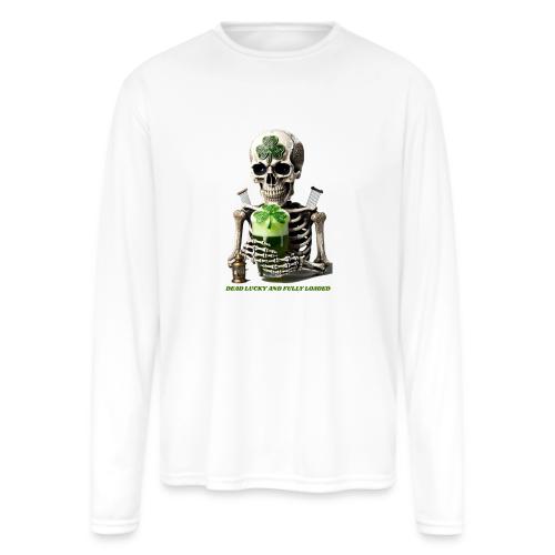 Eternal Stout Skeleton Graphic Tee - Men's Moisture Wicking Performance Long Sleeve T-Shirt