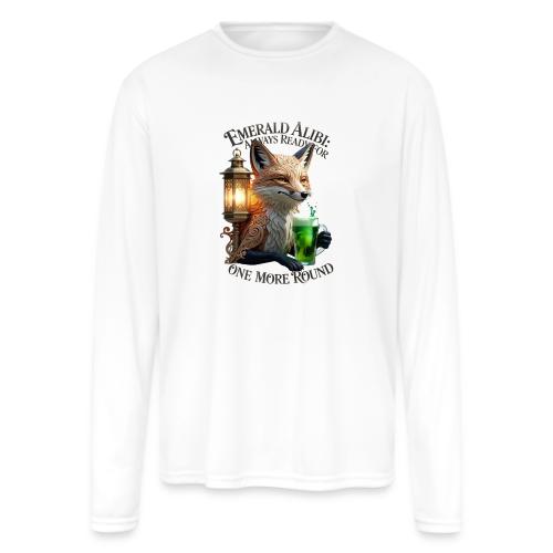 Emerald Alibi Fox Graphic Tee - Men's Moisture Wicking Performance Long Sleeve T-Shirt