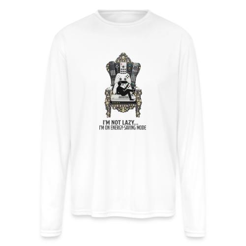 Remote Throne Procrastinator T Shirt, Dad Gift - Men's Moisture Wicking Performance Long Sleeve T-Shirt