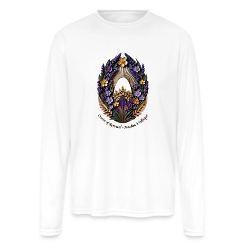 Easter Meadow Crown Renewal T Shirt, Spring Gift - Men's Moisture Wicking Performance Long Sleeve T-Shirt