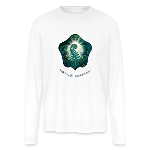 Easter Unfurl in Light Resurrection T Shirt, Gift - Men's Moisture Wicking Performance Long Sleeve T-Shirt