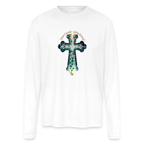 Easter Grace Cascades Eternal T Shirt, Mercy Gift - Men's Moisture Wicking Performance Long Sleeve T-Shirt