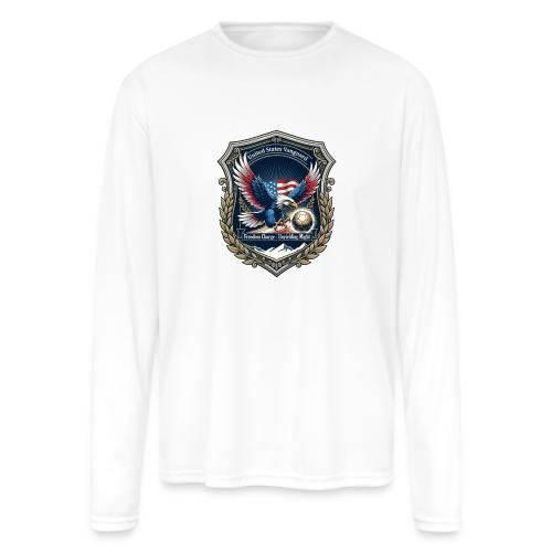 USA Eagle Vanguard T-Shirt,American Flag PrideGift - Men's Moisture Wicking Performance Long Sleeve T-Shirt