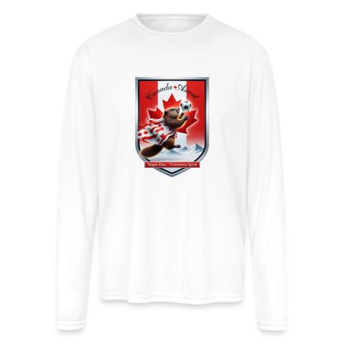 Canada Beaver Ascent T-Shirt, Canadian Pride Gift - Men's Moisture Wicking Performance Long Sleeve T-Shirt