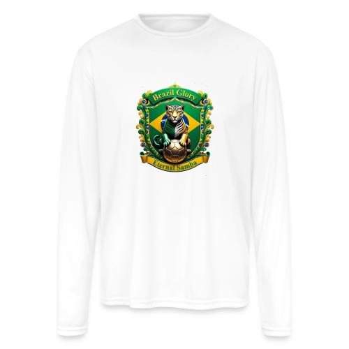 Brazil Jaguar Glory Tee, Brazilian Pride Gift - Men's Moisture Wicking Performance Long Sleeve T-Shirt