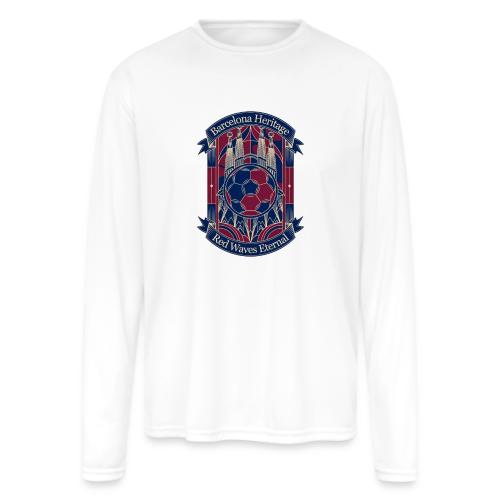 Barcelona Red Heritage T Shirt, Barsa fan Gift - Men's Moisture Wicking Performance Long Sleeve T-Shirt