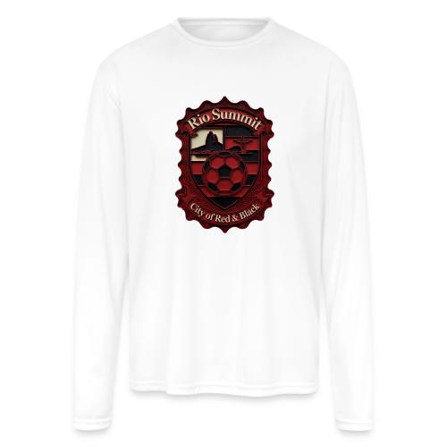 Flamengo Scarlet Summit T-Shirt, Football Gift - Men's Moisture Wicking Performance Long Sleeve T-Shirt