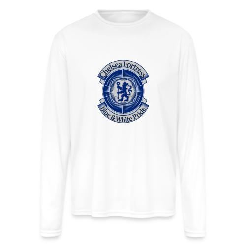 Chelsea Fortress T Shirt, Soccer City Pride Gift - Men's Moisture Wicking Performance Long Sleeve T-Shirt