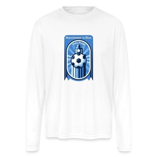 Manchester is Blue Soccer City T Shirt, Apparel - Men's Moisture Wicking Performance Long Sleeve T-Shirt