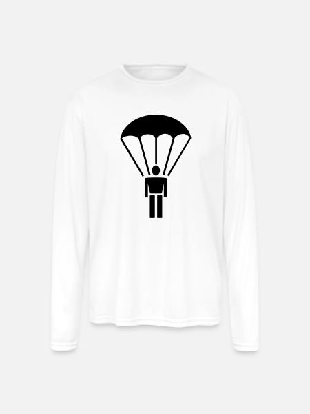 parachute - Men's Moisture Wicking Performance Long Sleeve T-Shirt - white