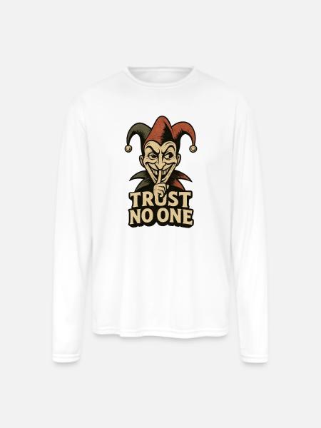 Funny April Fool's Day T-Shirt - Men's Moisture Wicking Performance Long Sleeve T-Shirt - white