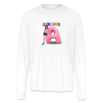 Nick Nama A - Men's Moisture Wicking Performance Long Sleeve T-Shirt - white - Front
