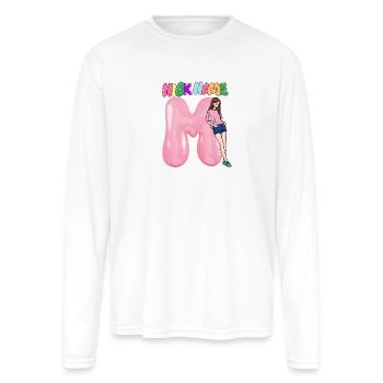 Nick Name M - Men's Moisture Wicking Performance Long Sleeve T-Shirt - white - Front