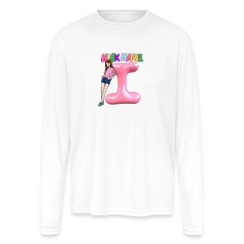 Nick Name I - Men's Moisture Wicking Performance Long Sleeve T-Shirt - white - Front
