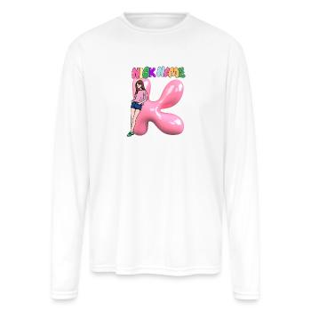 Nick Name K - Men's Moisture Wicking Performance Long Sleeve T-Shirt - white - Front