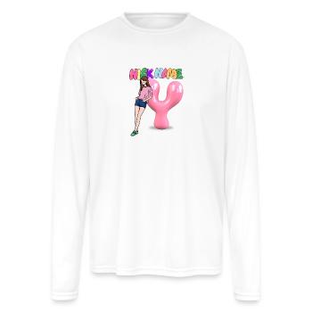 Nick Name Y - Men's Moisture Wicking Performance Long Sleeve T-Shirt - white - Front