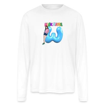 Nick Name W - Men's Moisture Wicking Performance Long Sleeve T-Shirt - white - Front