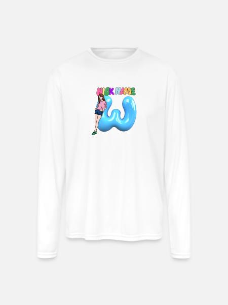 Nick Name W - Men's Moisture Wicking Performance Long Sleeve T-Shirt - white