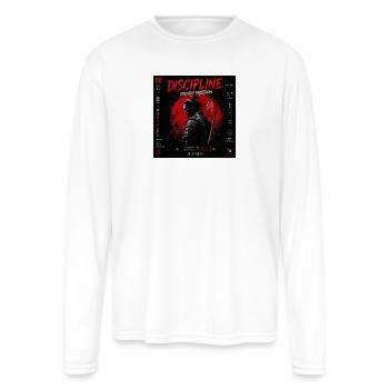 Discipline Creates Freedom Samurai - Men's Moisture Wicking Performance Long Sleeve T-Shirt - white - Front