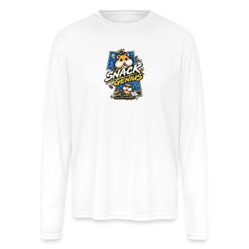 Snack Genius Brain Fuel - Men's Moisture Wicking Performance Long Sleeve T-Shirt - white - Front