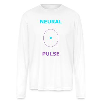 Neural Pulse AI Machine Learning Design - Men's Moisture Wicking Performance Long Sleeve T-Shirt - white - Front