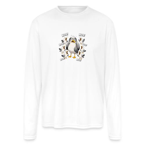 Seagull Mom Chaos - Men's Moisture Wicking Performance Long Sleeve T-Shirt