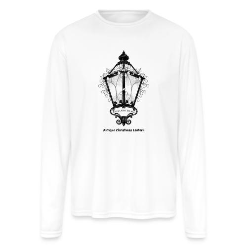 Antique Christmas Lantern T-Shirt - Men's Moisture Wicking Performance Long Sleeve T-Shirt