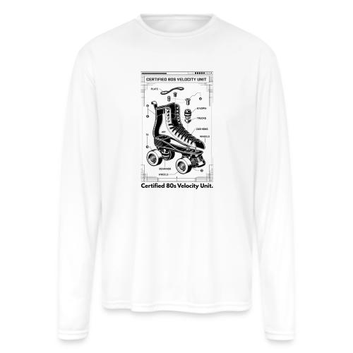 Retro Roller Skate T-Shirt - Men's Moisture Wicking Performance Long Sleeve T-Shirt